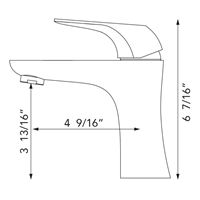 (image for) Pelican PL-8164 Single Hole Bathroom Faucet - Brushed Nickel